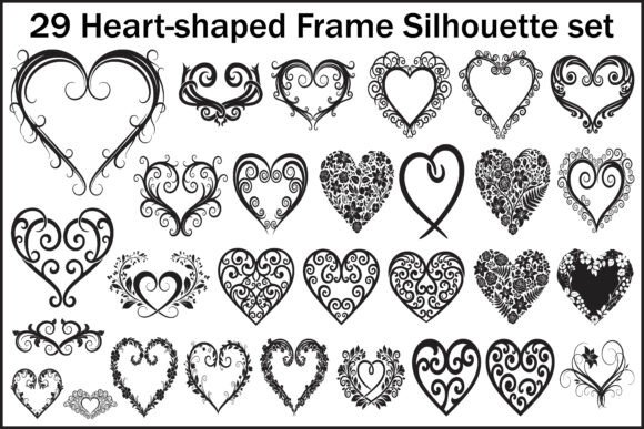 29 Elegant Heart-Shaped Frame Silhouette