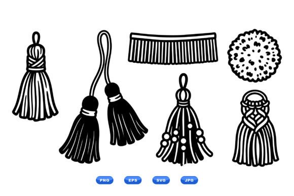 Boho Tassel Clipart Collection: Graphics & Illustrations for Warm, Handmade Branding