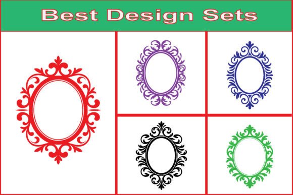Classic Victorian Oval Frame Vector: Graphics & Illustrations