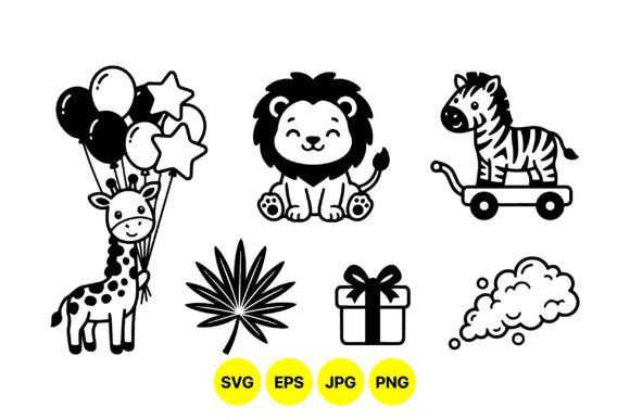 Cute Baby Animal SVG Clipart: Graphics & Illustrations for Sellers