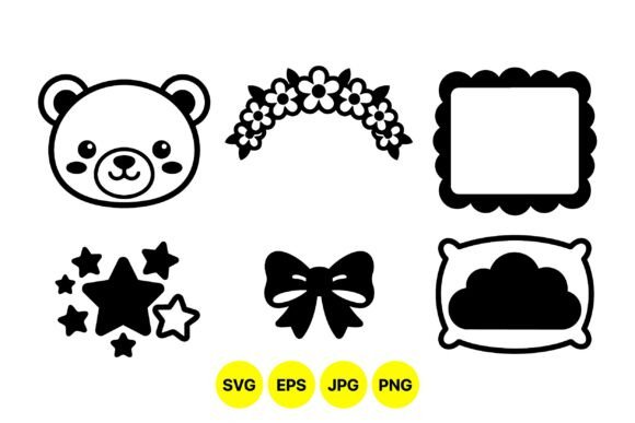 Cute Baby Shower Clipart Icons: Graphics & Illustrations for Local Brands