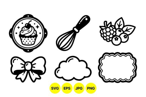 Cute Baking SVG Icon Pack: Graphics & Illustrations for Warm, Handmade Brands