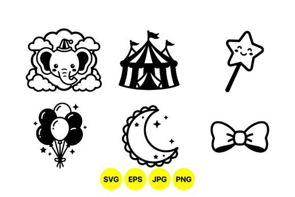 Cute Circus Kids Clipart Kit: Playful Graphics & Illustrations