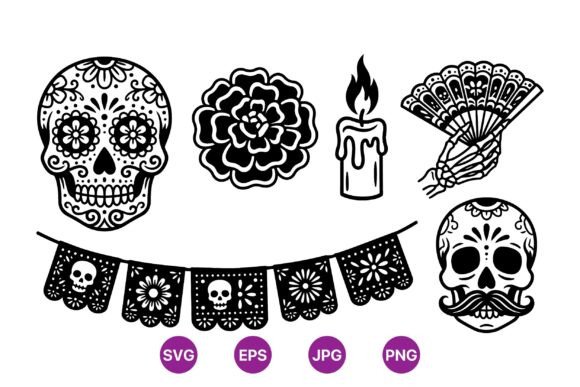 Day of Dead Vector Icons: Graphics & Illustrations for Handmade Crafters