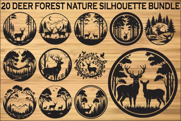 Deer Forest Nature SVG Bundle: Graphics & Illustrations for Sellers