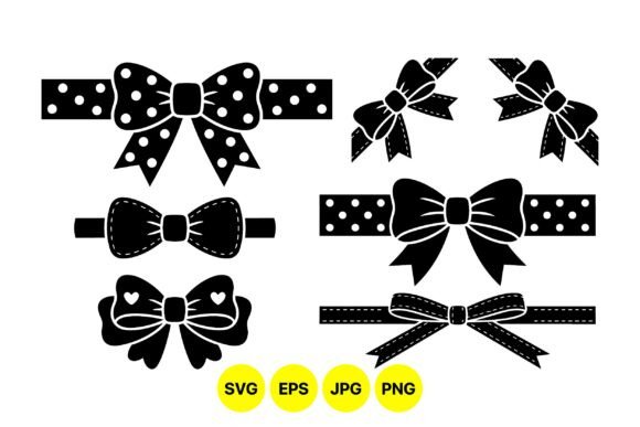 Elegant Bow Ribbon Clipart Pack: Graphics & Illustrations