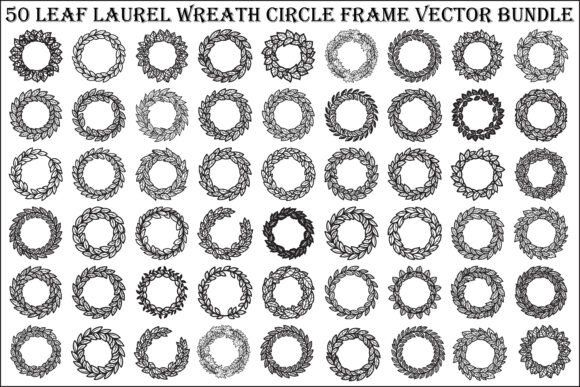 Leaf Laurel Wreath Frame Bundle
