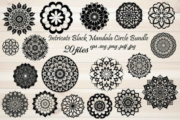 Lotus Flower Mandala Bundle: Graphics & Illustrations for Sellers