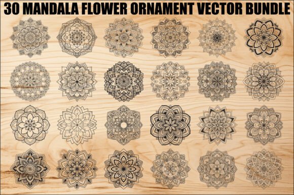 Mandala Flower SVG Bundle: Graphics & Illustrations for Local Branding