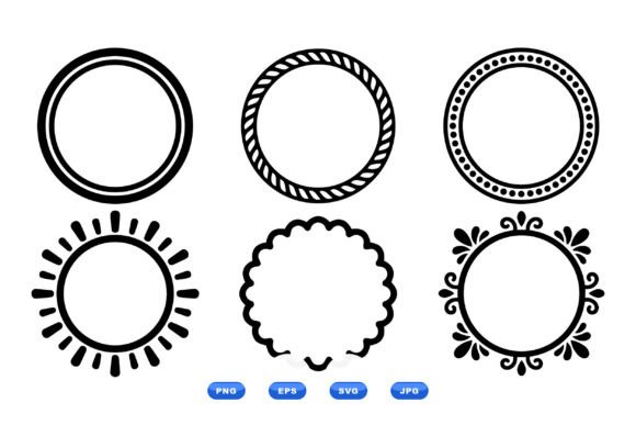 Ornamental Circle Frame SVG Pack: Graphics & Illustrations for Local Branding