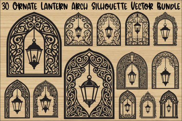 Ornate Lantern Arch SVG Bundle: Graphics & Illustrations