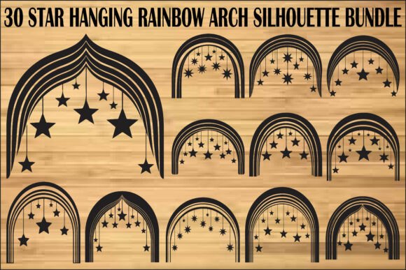 Star Rainbow Arch SVG Bundle: Graphics & Illustrations for Whimsical Branding