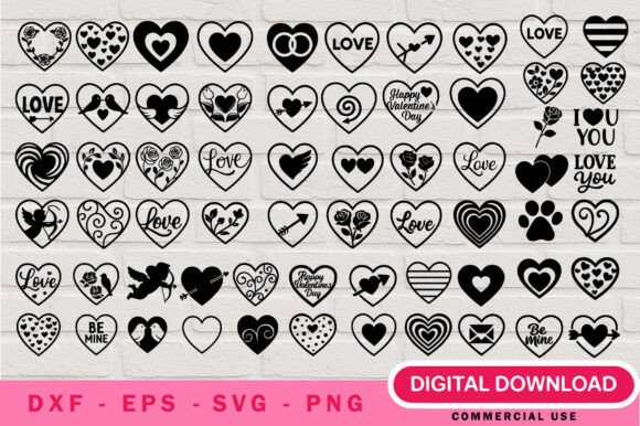 Valentine Hearts SVG Bundle