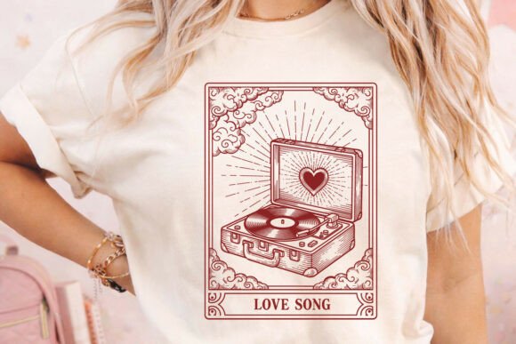 Vintage Love Song Tarot SVG PNG Graphics