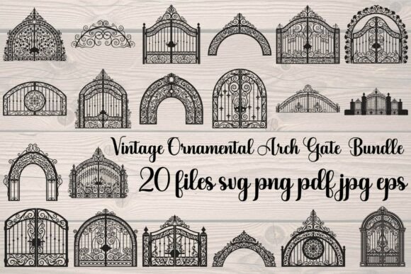 Vintage Ornamental Arch Gate Bundle